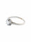 Bague 51 BAGUE SOLITAIRE DIAMANT STYLE RETRO OR BLANC 58 Facettes