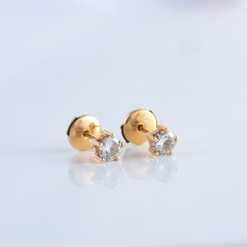 Boucles d'oreilles Puces d'oreilles Diamants 58 Facettes JE45