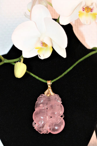 Pendentif Pendentif Quartz Rose & Or jaune 58 Facettes 537
