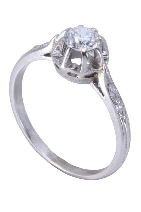 Bague BAGUE SOLITAIRE ANCIEN DIAMANT 0.35 CARAT 58 Facettes 074441