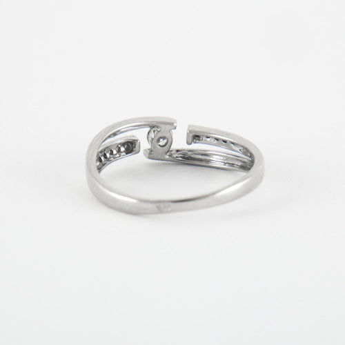 Bague 52 Bague Or blanc diamants 58 Facettes