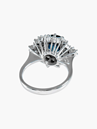 Bague 57 Bague Marguerite Saphir et Diamants 58 Facettes