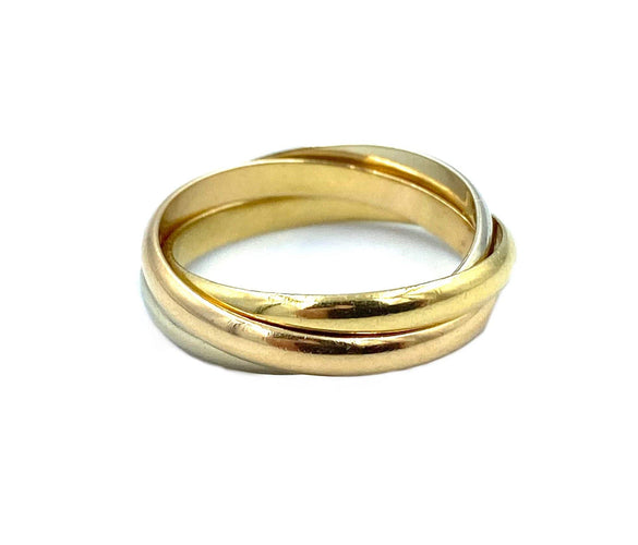 Bague Cartier. Alliance Trinity vintage or 18K 58 Facettes