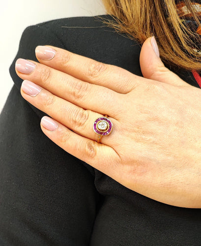 Bague 60 Bague diamant et rubis 58 Facettes DV/19