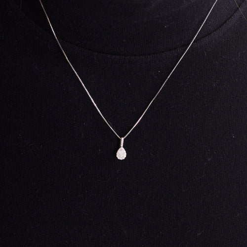 Pendentif Pendentif or blanc 18 carats diamants 58 Facettes