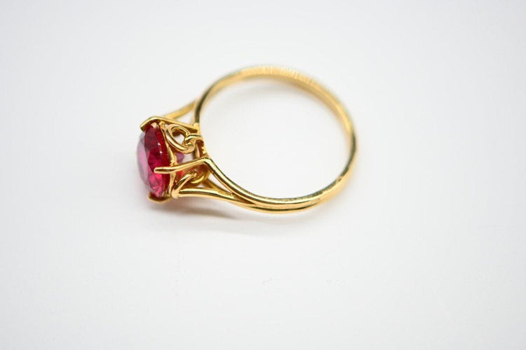 Bague 53 Bague Solitaire Rubellite 58 Facettes