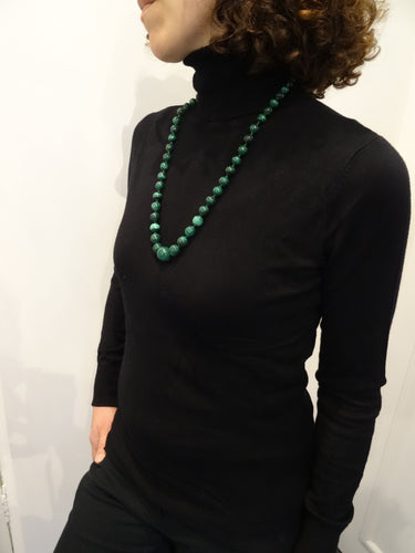 Collier Collier en malachite en chute 58 Facettes
