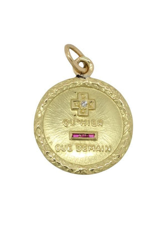 Pendentif MÉDAILLE D'AMOUR SIGNÉE AUGIS 58 Facettes 043401