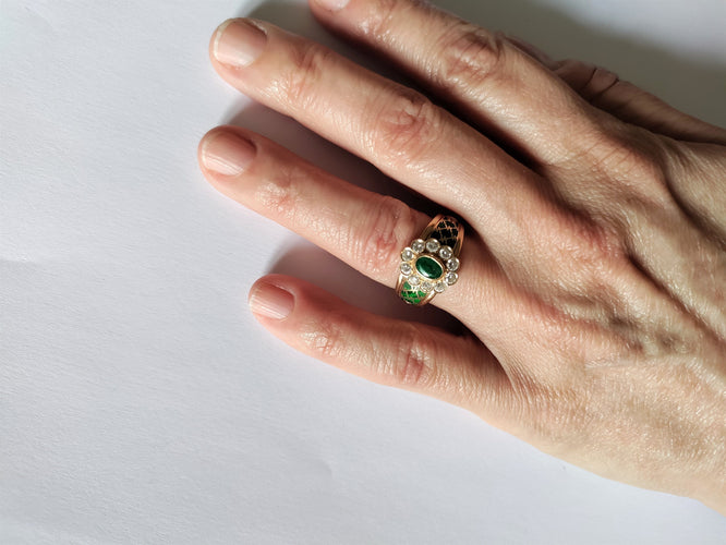 Bague KORLOFF bague marguerite émeraude 58 Facettes