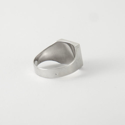 Bague 65 Bague Chevalière or blanc 58 Facettes