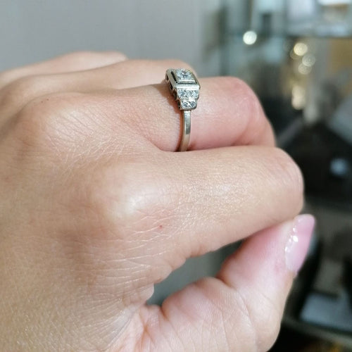 Bague Bague Art Déco diamants 58 Facettes 2019