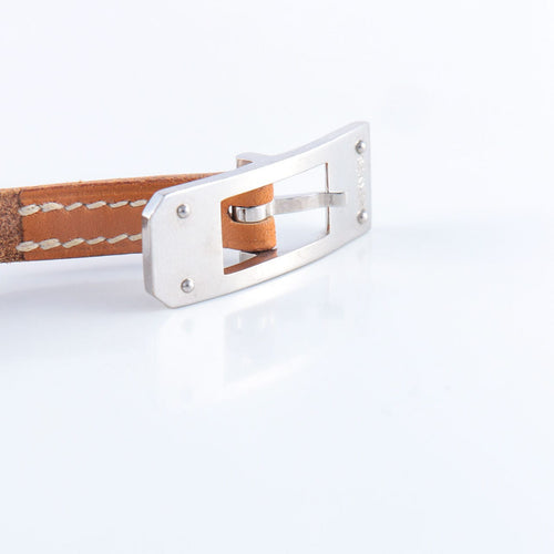 Bracelet Bracelet Hermès Triple Tour Camel et Boucle Plaque Kelly 58 Facettes 515