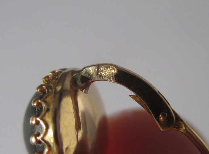 Boucles d'oreilles Boucles d’oreilles dormeuses anciennes jais 58 Facettes