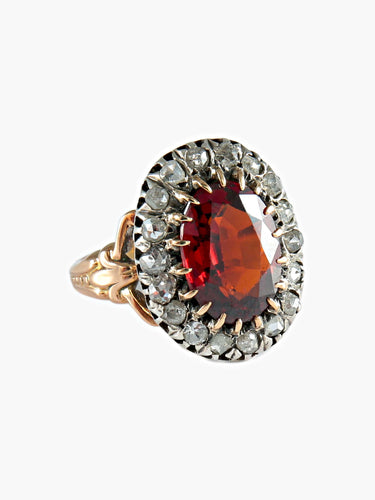 Bague Bague Pompadour Grenat Diamants 58 Facettes