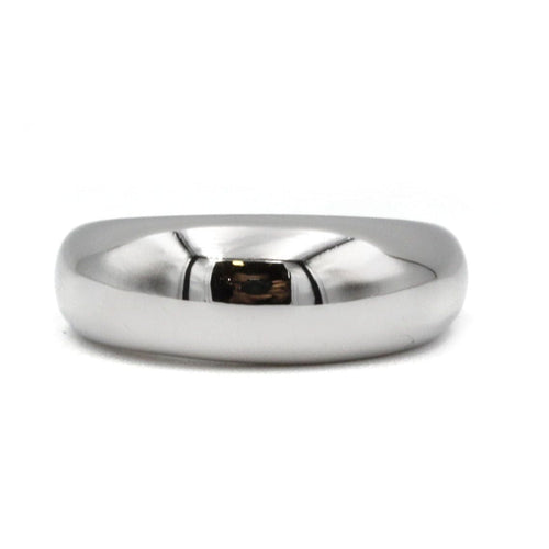 Bague 52 Bague jonc en or blanc 58 Facettes 230043R