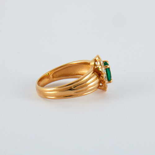 Bague 52 Bague Marguerite Emeraude Diamants 58 Facettes 2.21