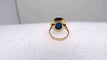 Bague 54 Bague or jaune et turquoise 58 Facettes 11160