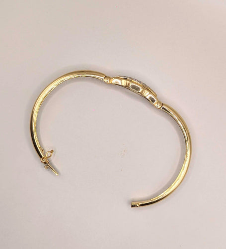 Bracelet Bracelet jonc or jaune et diamants 58 Facettes