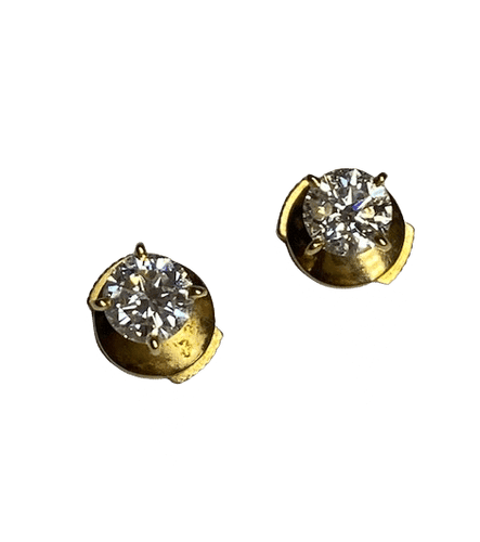 Boucles d'oreilles Boucles d'oreilles puces or et diamants 58 Facettes