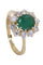 Bague 54 BAGUE POMPADOUR ÉMERAUDE DIAMANTS 58 Facettes 075701
