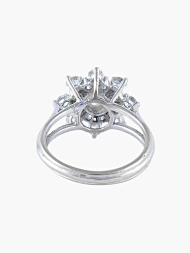 Bague Bague Fleur Diamants, Vers 1950 58 Facettes