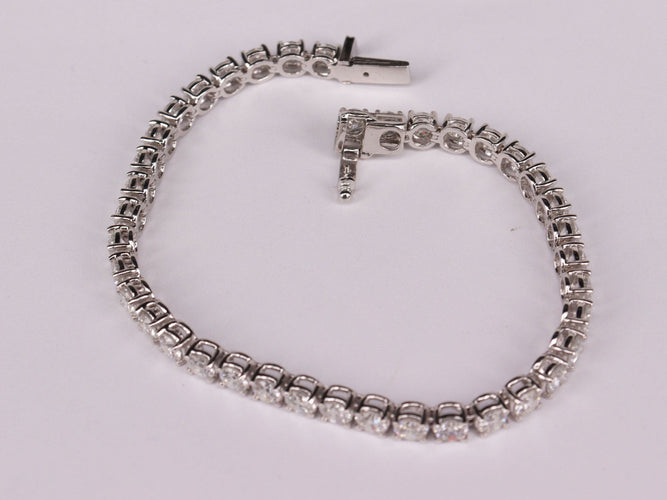 Bracelet Bracelet Tennis Or blanc Diamants 58 Facettes 3188