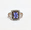 Bague 55.5 Bague or rose Tanzanite et diamants 58 Facettes 1-828/2