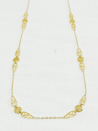 Collier Sautoir Art Nouveau Or Filigrané 58 Facettes 3074/1