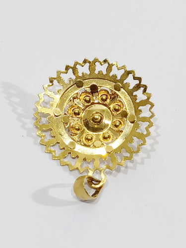 Pendentif Pendentif Or Turquoises Et Perle 58 Facettes 3096/1