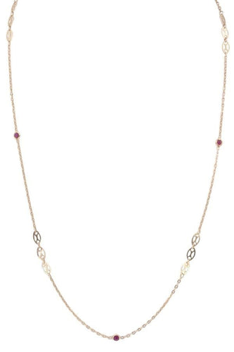 Collier COLLIER MODERNE OR JAUNE RUBIS 58 Facettes 078491