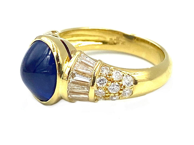 Bague ADLER - Bague or jaune, saphir et diamants 58 Facettes
