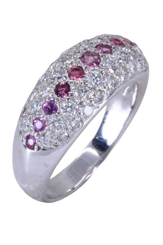 Bague 55 BAGUE JONC TOURMALINES DIAMANTS 58 Facettes 075621