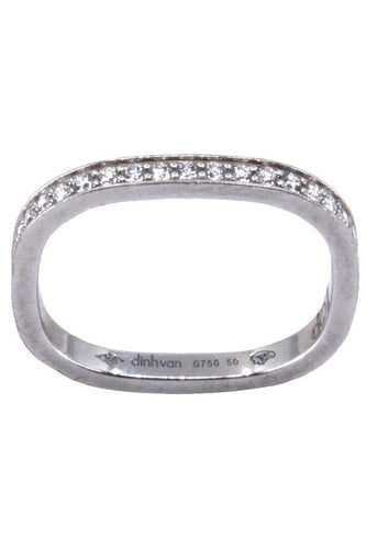 Bague 50 DINH VAN - DEMI-ALLIANCE CARRÉE 58 Facettes 073191