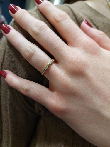 Bague DEMI-ALLIANCE DIAMANTS 58 Facettes 074431