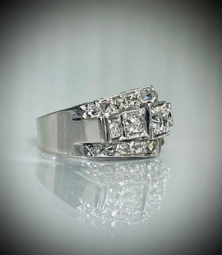 Bague 52 Bague Diamants Art Déco 58 Facettes