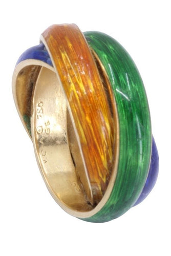 Bague 50 BAGUE VAN CLEEF & ARPELS ÉMAILLÉE 58 Facettes 068651