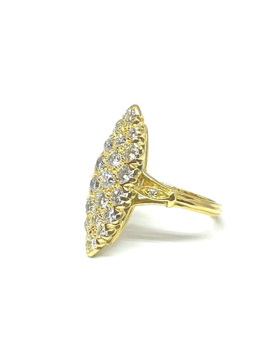 Bague Bague marquise or jaune et diamants 58 Facettes
