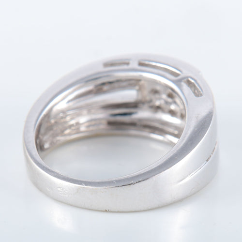 Bague 52 Bague Double or blanc Diamants 58 Facettes 8392