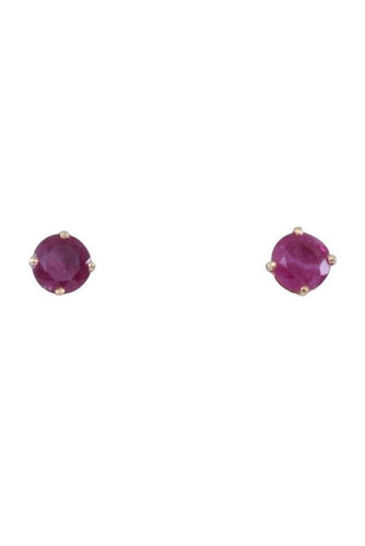 Boucles d'oreilles Clous d'oreilles Or blanc Rubis 58 Facettes 078741