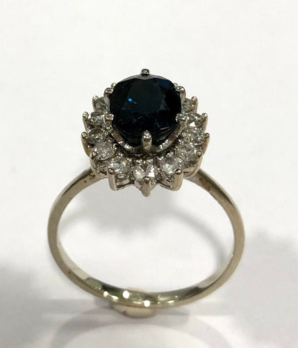 Bague Bague Marguerite saphir et diamants 58 Facettes