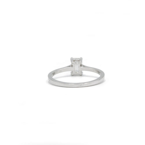 Bague 54 Solitaire en Or blanc, diamant 58 Facettes 230077R