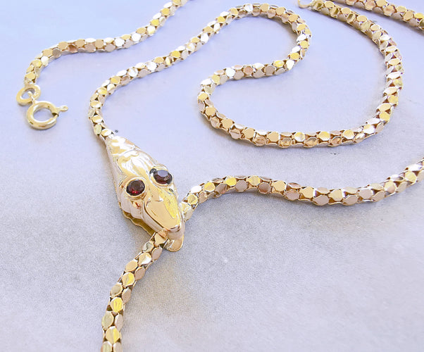 Collier Collier Serpent motifs écailles Or Jaune 58 Facettes AA 1483