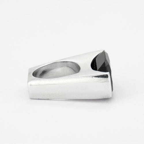 Bague 54 Bague en Or gris, Onyx 58 Facettes