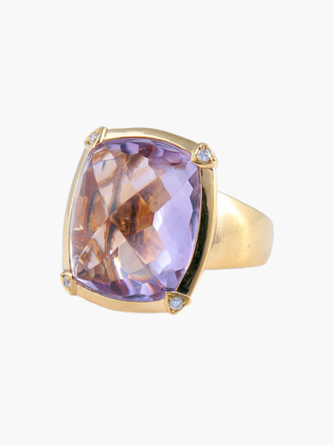 Bague 52 Bague Améthyste et Diamants 58 Facettes