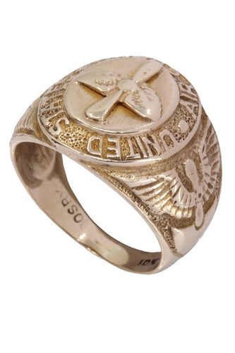 Bague Chevalière Armée Américaine "Air Corps" Or jaune 58 Facettes 079281