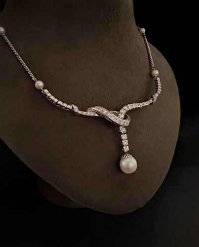 Collier Collier Perle Diamants 58 Facettes