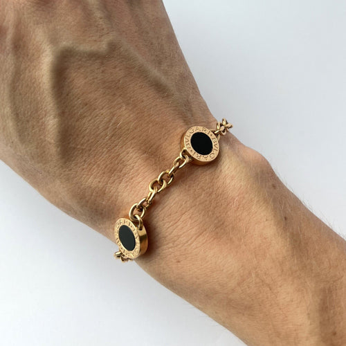 Bracelet Bulgari - bracelet en Or rose et Onyx 58 Facettes 20400000551