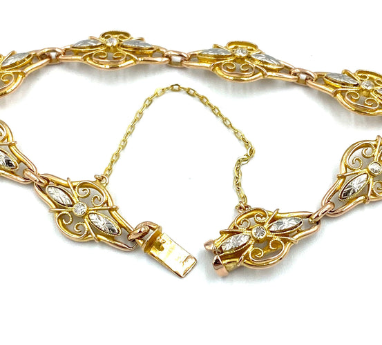 Bracelet Bracelet Filigrané 3 ors et diamants 58 Facettes