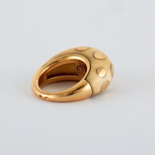 Bague 48 BULGARI - Bague Or et Ivoire 58 Facettes
