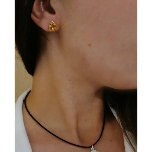 Boucles d'oreilles Boucles d'oreilles citrines or jaune 58 Facettes 556